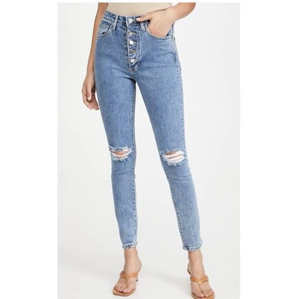 NWT WeWoreWhat Women's Danielle‎ High Rise Vintage Straight Jeans Blue Size 27